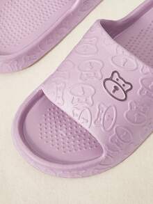 Cuccoo Ladies, Purple, Slippers, Cute Patterned Decoration. - Purple - View 2
