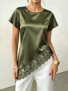 Women Down Coats - Olive Green - View 4