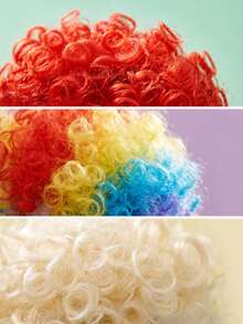 PETSIN 1PC Adorable Pet Afro Wig With Adjustable Elastic Strap, Suitable For Small To Medium-Sized Cats And Dogs. A Fun Costume Prop For Halloween, Birthday Parties, And Holiday Photoshoots. - Multicolor - View 4