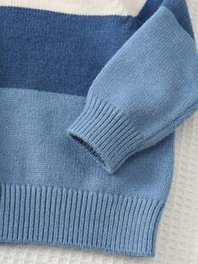 Cozy Pixies Kids Baby Boy Baby Girl Autumn/Winter Cute Versatile Striped Long Sleeve Sweater - Multicolor - View 6