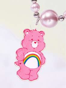 SHEIN X Care Bears 時尚可愛卡通狗壓克力手工串珠手機鍊 手機掛繩 手機吊飾 - 彩色 - 查看 3