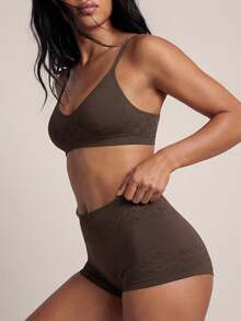 Barelissa 3sets Women Simple Camisole & Panty Set, Seamless Casual Undergarment - Multicolor - View 4