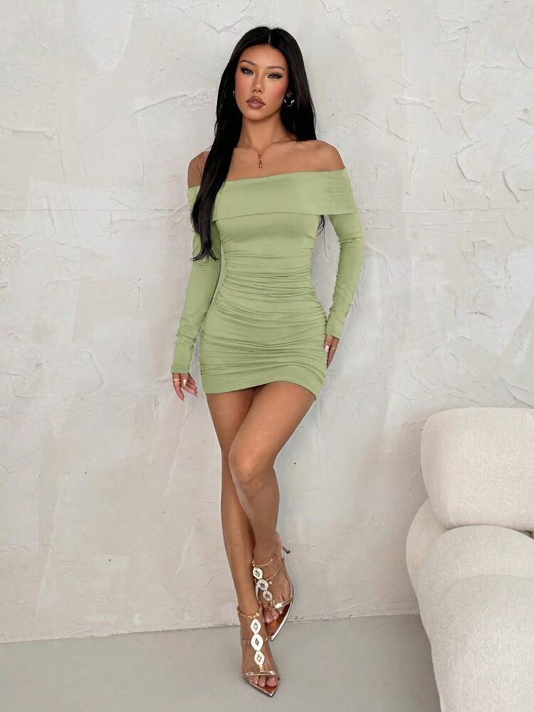 shein petite midi dresses SHEIN PETITE Women Contrast Color Fitted Midi Dress Maxi Women Outfit Fall  Cloth For Women ,Petite Women
