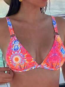Swim Mod 2026 Spring/Summer Women's Sexy One-Piece Swimsuit, Push-Up Small Bust, Slimming Fit, Vintage Style, New Two Pieces Bikini Set For Beach Photos - Multicolor - View 4