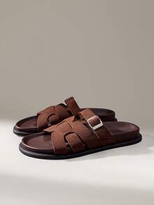 Solecia Women Shoes Spring/Summer Fashion Brown Comfortable Flat Beach Sandals, Vacation Style - Rust Brown - View 4
