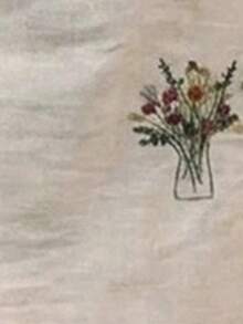 Joudiya 夏季花卉刺繡露肩女款短洋裝，適合婚禮宴會舞會、優雅通勤與度假 - 米色 - 查看 7