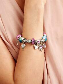 Popjeli DIY Cute Travel Bracelet, Purple Butterfly Bracelet, Butterfly/Heart/Starfish/Fashion - Purple - View 2