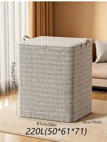 Bolsa de almacenamiento plegable con asa & cremallera, organizador transpirable de gran capacidad, bolsa portátil reforzada para ropa de cama, mantas & edredones, cesto multifuncional para ropa, juguetes, ahorrador de espacio para dormitorio, hogar & residencia estudiantil - Multicolor - Ver 6