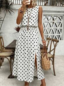 Women Long Dresses - 黑白2 - 查看 4