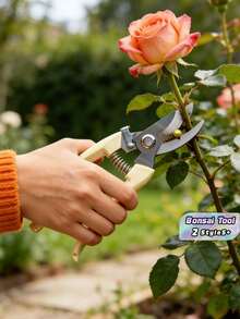 1pc Stainless Steel Garden Shears Pruning Shears For Plants Heavy Duty Hand Pruner Rust Proof Plant Trimmer For Branches Flowers Herbs Bonsai Roses Indoor Outdoor Gardening Tool - Garden Shears - View 1