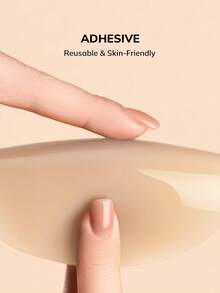 LUVLETTE Reusable Sticky Adhesive Silicone No Show Nipple Covers-A Good Choice For Slim-Fitting T-Shirts Wedding Bra - Vanilla - View 5