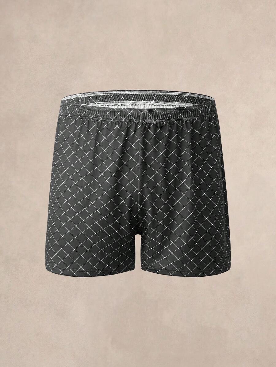 EverLounge Men's Boxers Shorts All‑Over Rhombus Polka Dot Pattern Lounge Wear, Relaxed Daily Intimate Bottoms - Multicolor - View 1