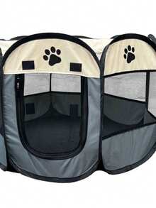 1PC Portable Foldable Pet Tent Kennel Octagonal Fence Puppy Shelter Easy To Use Outdoor Easy Operation Large Dog Cages Cat Fences - Multicolor - View 12