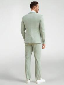 SIGLOCORE Hombres con botón delantero Blazer & Chaleco & Pantalones de traje - verde menta - Ver 4