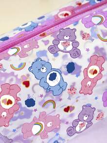 SHEIN X Care Bears 彩色卡通熊印花透明PVC化妝包，大容量且防水，適合日常使用與旅行 - 彩色 - 查看 3