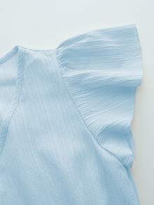 Franclia Plus Size Women's French Casual Safari Sexy Tropical Western Elegant Short Sleeve V-Neck Dress Beach Evening Vacation Baby Blue Summer - Sky Blue - View 5