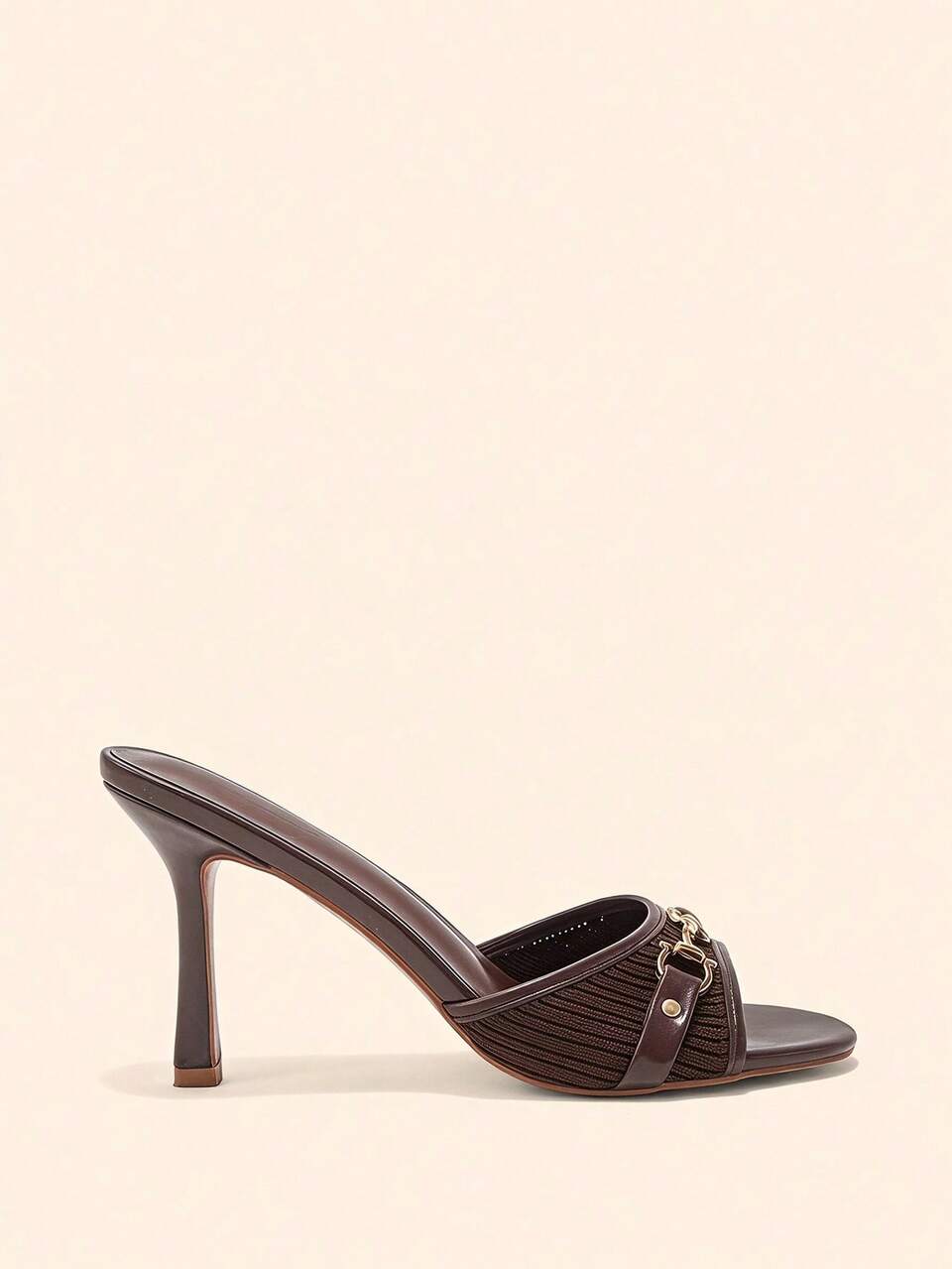 CUCCOO BASICS Women Shoes Brown Gold Buckle Decorative Fashion Spring And Summer Daily Travel Round Toe Sandals