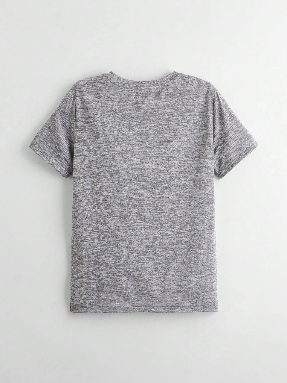 Boys' Grey And Pink,Summer,Casual,School,Back-To-School Fashionable Creative Personalized Minimalist Colorblock Short T-Shirt,Comfortable Daily Wear