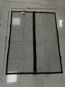 Zipper-Style Self-Adhesive Mosquito Screen, Suitable For Home Windows, Detachable - Black Border - View 12
