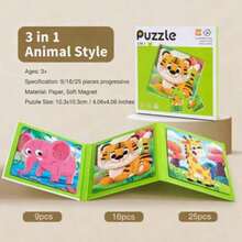New Three-In-One Progressive Difficulty Magnetic Spell Book, Suitable For Children Over 3 Years Old, Puzzle Logic Development Puzzle Toys, Children's Day/Birthday Gift - Multicolor - View 12
