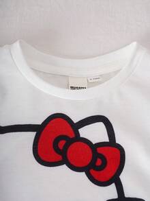 HELLO KITTY AND FRIENDS | SHEIN 女嬰卡通印花T恤與百褶裙套裝 - 紅色 - 查看 4