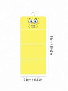 SpongeBob SquarePants | SHEIN 1 Buah Rak Bermotif Kartun Dapat Digantung dan Disimpan, Cocok Digunakan di Belakang Pintu, Lemari Pakaian, dan Tempat Lainnya, Kapasitas Besar, Dapat Menyimpan Pakaian, Tas, Barang-barang Kecil, dll., Cocok untuk Semua Orang, Terutama Cocok untuk Spons Merah Muda, Dunia Bawah Laut - Kuning - View 6