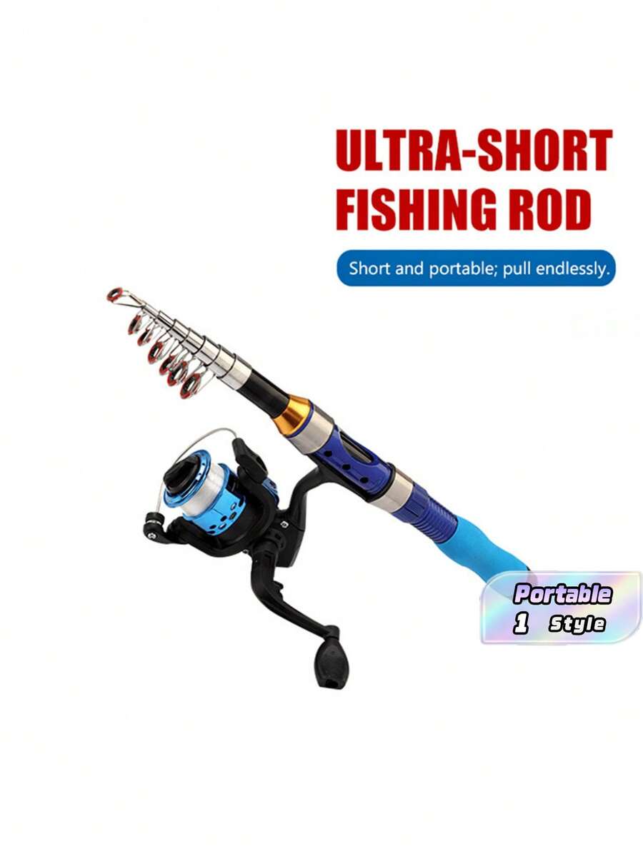 Glass Fiber Fishing Rod, Together With Fishing Line, Bait, Hook, Fishing Reel And Storage Bag, Is Suitable For Adults To Engage In Freshwater Or Saltwater Fishing Activities. - Multicolor - View 1