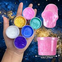 MINKOJA Kit de Slime Galaxia, Calendario de Adviento de Slime, Recuerdos de Fiesta para Niños, No Pegajoso, Alivio del Estrés y la Ansiedad, Juguete de Lodo Super Suave, Juguete de Lodo Suave Mini Slime a Granel para Niños y Niñas, Rellenos de Cumpleaños, Recompensa de Aula, Alivio del Estrés, Bolsas de Regalos - Seis colores - Ver 3