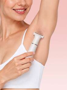 JMMO 4 In 1 Women Electric Body Hair Trimmer Kit, USB Rechargeable Waterproof Bikini Shaver, Multi Heads Facial Nose Eyebrow Leg Underarm Hair Removal Razor For Summer Home Travel Grooming - White - View 2