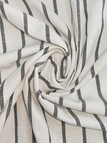 INAWLY Women's Summer Casual Striped Front Button Sleeveless Dress - White - View 4