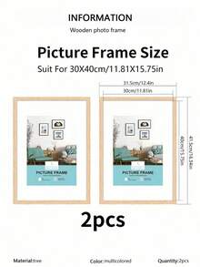 3/2/1件装木质相框，适用于照片墙，尺寸可选10x15、15x20、20x25英寸，A4尺寸，木质彩色相框支架，可用于照片装饰、纪念礼品 - 彩色 - 查看 24
