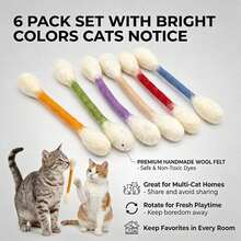 Extra-Large Cat Toy With Catnip - Felt Interactive Cat Teaser; Colorful, Extra-Large Cat Toy Suitable For Kittens And Adult Cats-The Perfect Gift For Cat Lovers - Multicolor - View 6