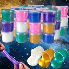 MINKOJA Kit de Slime Galaxia, Calendario de Adviento de Slime, Recuerdos de Fiesta para Niños, No Pegajoso, Alivio del Estrés y la Ansiedad, Juguete de Lodo Super Suave, Juguete de Lodo Suave Mini Slime a Granel para Niños y Niñas, Rellenos de Cumpleaños, Recompensa de Aula, Alivio del Estrés, Bolsas de Regalos - Seis colores - Ver 4