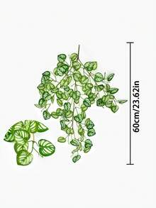 1/2pcs Artificial Plants, Vine Decor, 4 Options: A. Red Eyebrow Leaf, B. Green Eyebrow Leaf, C. Pepper Grass, D. Net Grass Mint Leaf. Green Decorations - Green - View 15