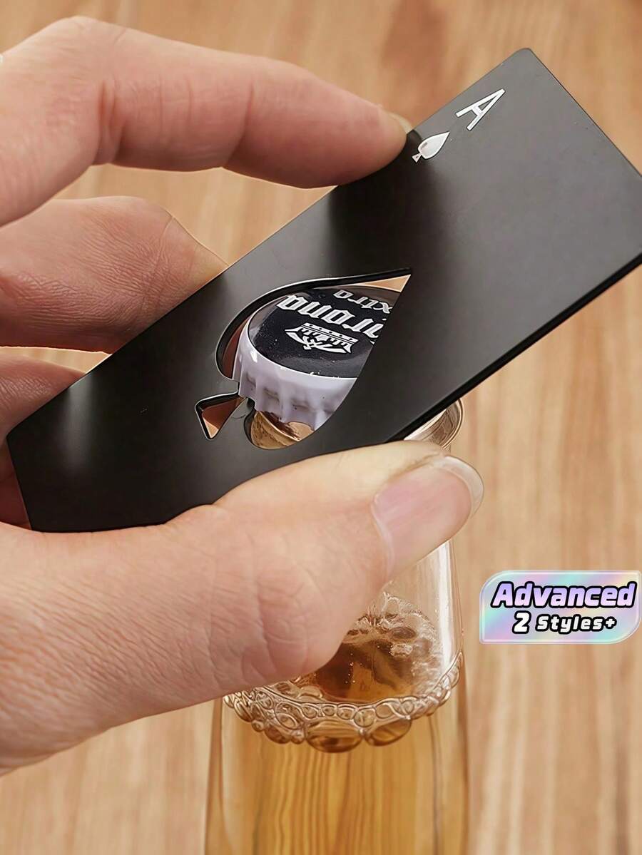 10 件创意个性化啤酒开瓶器,任意两种颜色组合,时尚卡片设计,便携、精致耐用,适合各种场合,绝佳节日礼物 - 彩色 - 查看 1