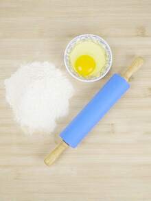 1pc Large Size Wooden Rolling Pin Pasta Dough Roller Home Use Kitchen Tool For Ing Dumpling Skin And Noodles Tough Heart - Multicolor - View 2