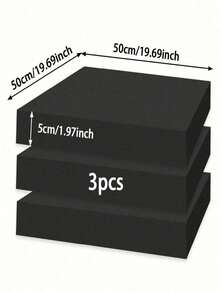 一块 19.69 X 19.69 X 1.97 英寸 45D 高密度泡沫，室内家具装饰垫（用于更换餐椅和轮椅坐垫）- 白色、黑色、灰色、浅蓝色 - 白色 - 查看 24