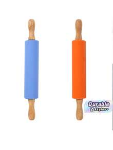 1pc Large Size Wooden Rolling Pin Pasta Dough Roller Home Use Kitchen Tool For Ing Dumpling Skin And Noodles Tough Heart - Multicolor - View 1