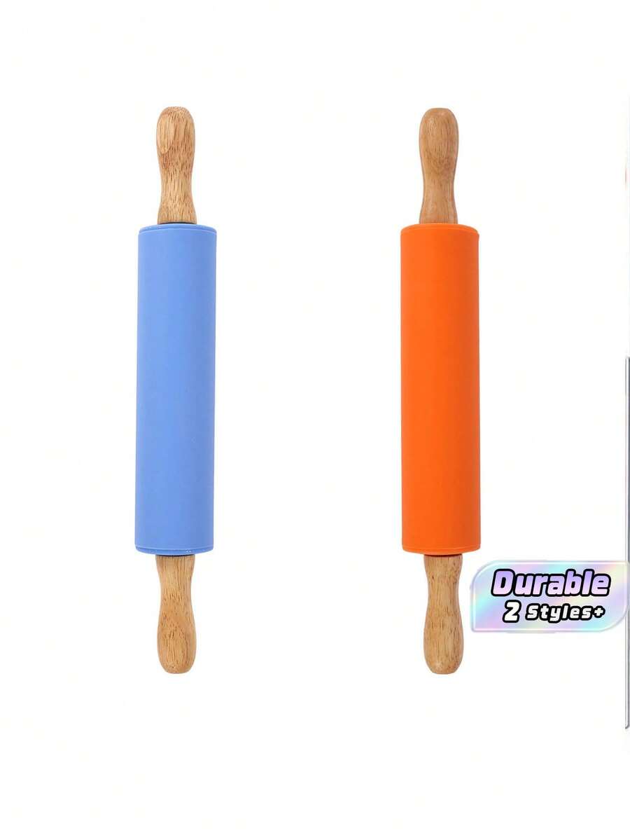 1pc Large Size Wooden Rolling Pin Pasta Dough Roller Home Use Kitchen Tool For Ing Dumpling Skin And Noodles Tough Heart - Multicolor - View 1