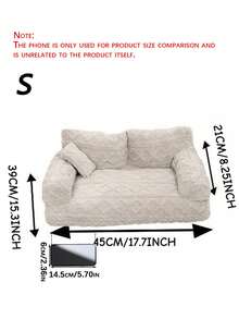 Sofá para mascotas para todas las estaciones - Cama para gatos y perros - Lavable - Nuevo producto talla grande vendido - Multifuncional. - Beis - Ver 3