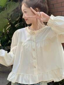 Camisa De Mujer - Beige - View 2