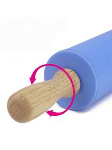 1pc Large Size Wooden Rolling Pin Pasta Dough Roller Home Use Kitchen Tool For Ing Dumpling Skin And Noodles Tough Heart - Multicolor - View 6