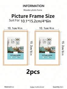 3/2/1件装木质相框，适用于照片墙，尺寸可选10x15、15x20、20x25英寸，A4尺寸，木质彩色相框支架，可用于照片装饰、纪念礼品 - 彩色 - 查看 18