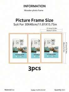 3/2/1件装木质相框，适用于照片墙，尺寸可选10x15、15x20、20x25英寸，A4尺寸，木质彩色相框支架，可用于照片装饰、纪念礼品 - 彩色 - 查看 17