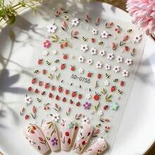1PC Cute Mini Blueberry Embossed Jelly Nail Stickers, Fresh Fruit Nail Art Decals - Multicolor - View 13