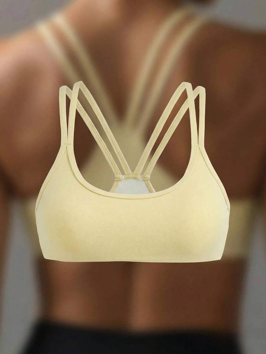SHEIN Cheerettes 女款素色日常健身舒適運動內衣