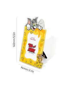 TOM & JERRY X SHEIN Cartoon Photo Frame Holder, Refrigerator Sticker, Acrylic Photo Frame, Suitable For Photo Display, With Refrigerator Sticker, Gifts, Gift Ideas - Multicolor - View 3