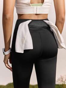 In My Nature Leggings ajustados de unicolor para mujer para uso al aire libre - Negro - Ver 5