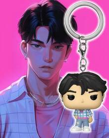 Funko 1pc Black Hair Cartoon Performer Vinyl Figure Keychain, 10.2cm Pocket Size Pendant With Metal Ring And Clasp, Boxed Collectible Bag Charm For Purse, Keys Or Shelf Display Accessory - Multicolor - View 1