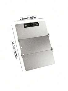 Joivida 1Pc Stainless Steel A4 Tri-Fold Clipboard, Horizontal & Vertical Dual Style, Foldable Portable Document Writing Board For Office & School - Multicolor - View 10